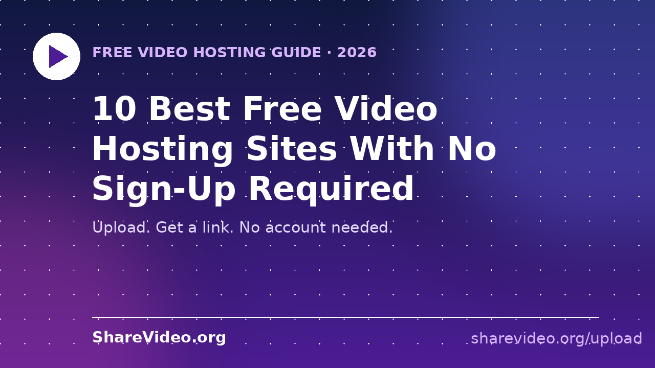 10 Best Free Video Hosting Sites With No Sign-Up Required (2026)